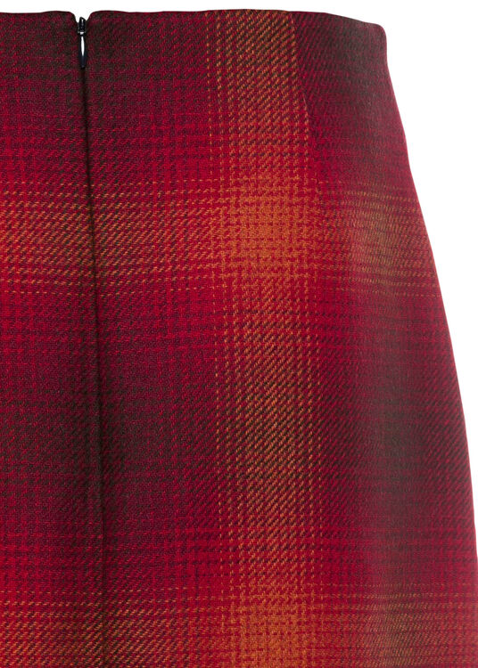 WOOL SHADOW CHECK SHORT SKIRT image number 3