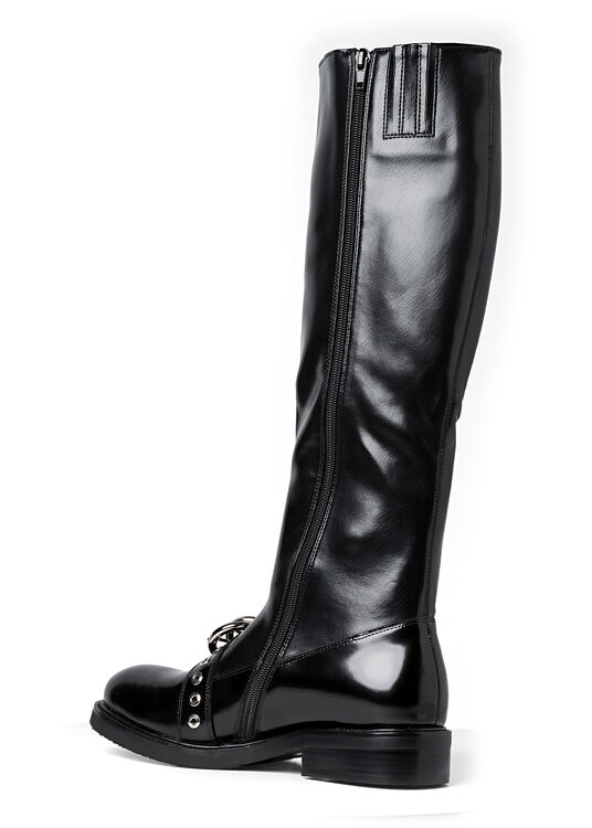 RIDING BOOT WITH SILVER CHAIN image number 2