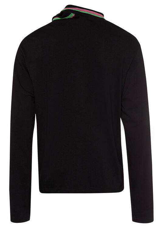 THREE NECK LONG SLEEVE POLO image number 1