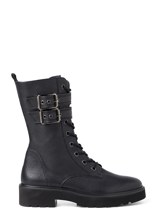 LACE UP BOOT WITH METAL ENCLOSING DETAIL image number 0