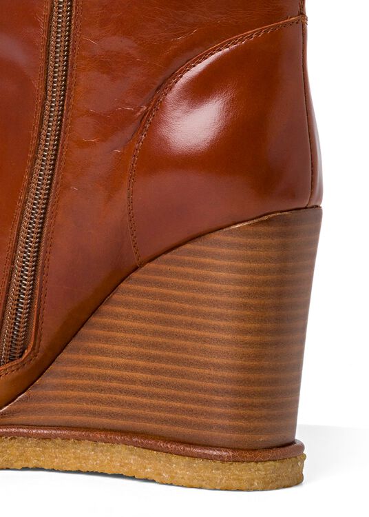 7_Wedge Boot MELONGENA Cow Leather image number 3