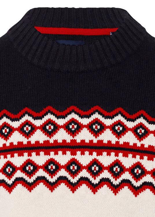 D2. HOLIDAY FAIR ISLE C-NECK image number 2