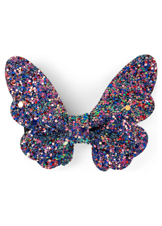 Hair Clip Glitter Butterfly Blue image number 0