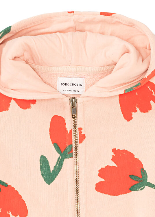 Big Flowers All Over zipped hoodie image number 2