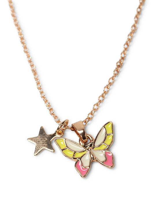 Necklace Pink Butterfly image number 1