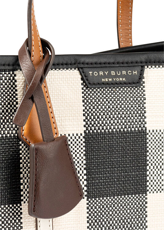 PERRY GINGHAM SMALL TRIPLE COMPARTMENT TOTE image number 2