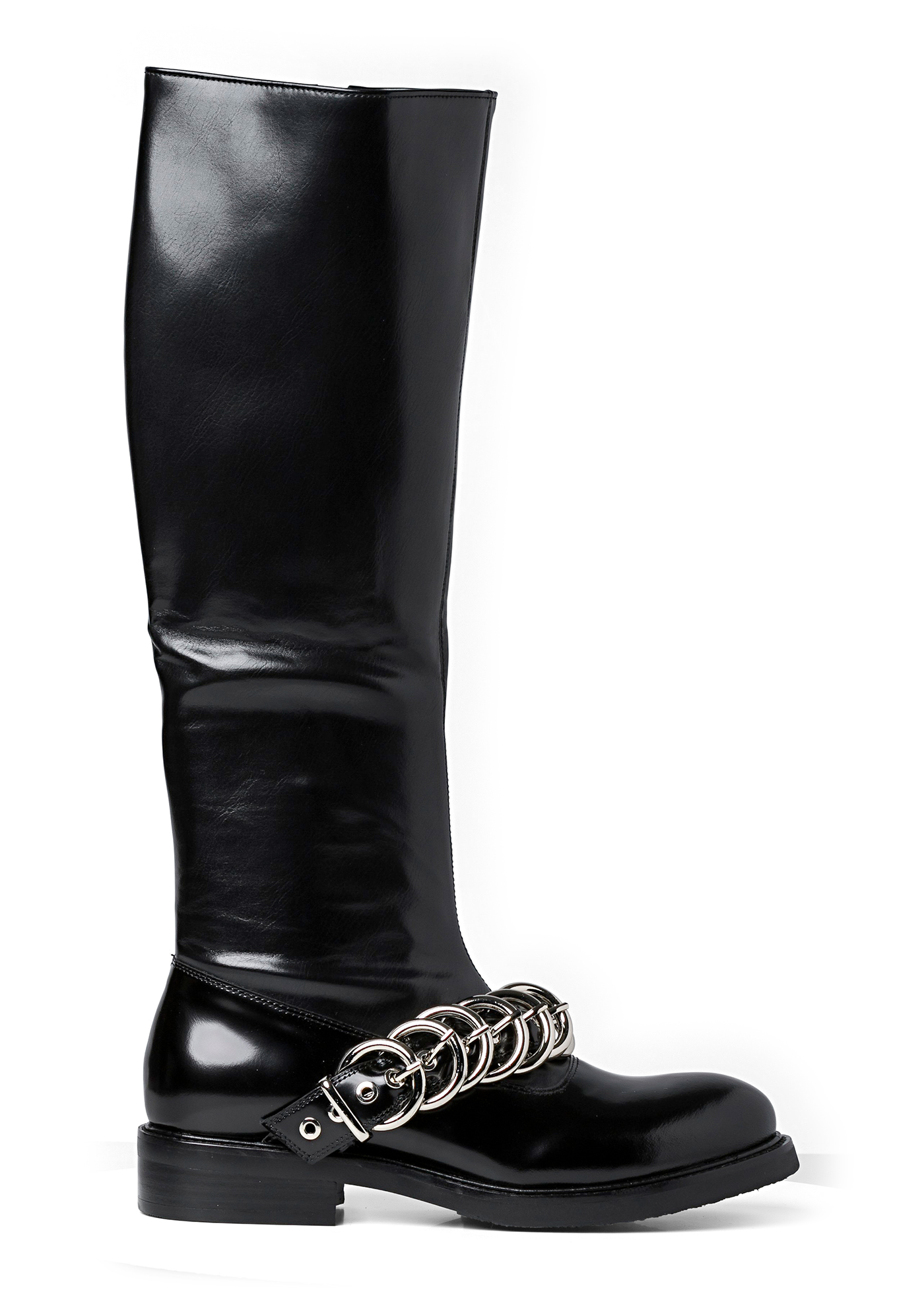 RIDING BOOT WITH SILVER CHAIN image number 0