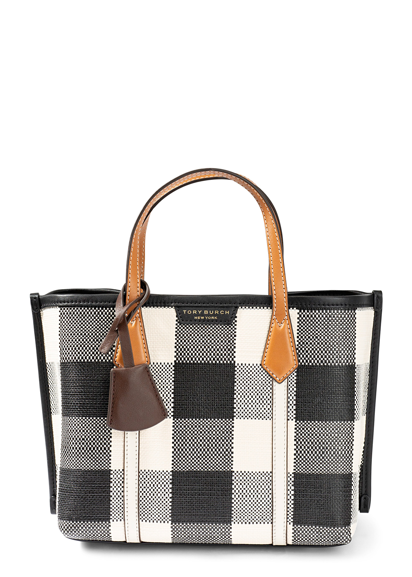 PERRY GINGHAM SMALL TRIPLE COMPARTMENT TOTE image number 0