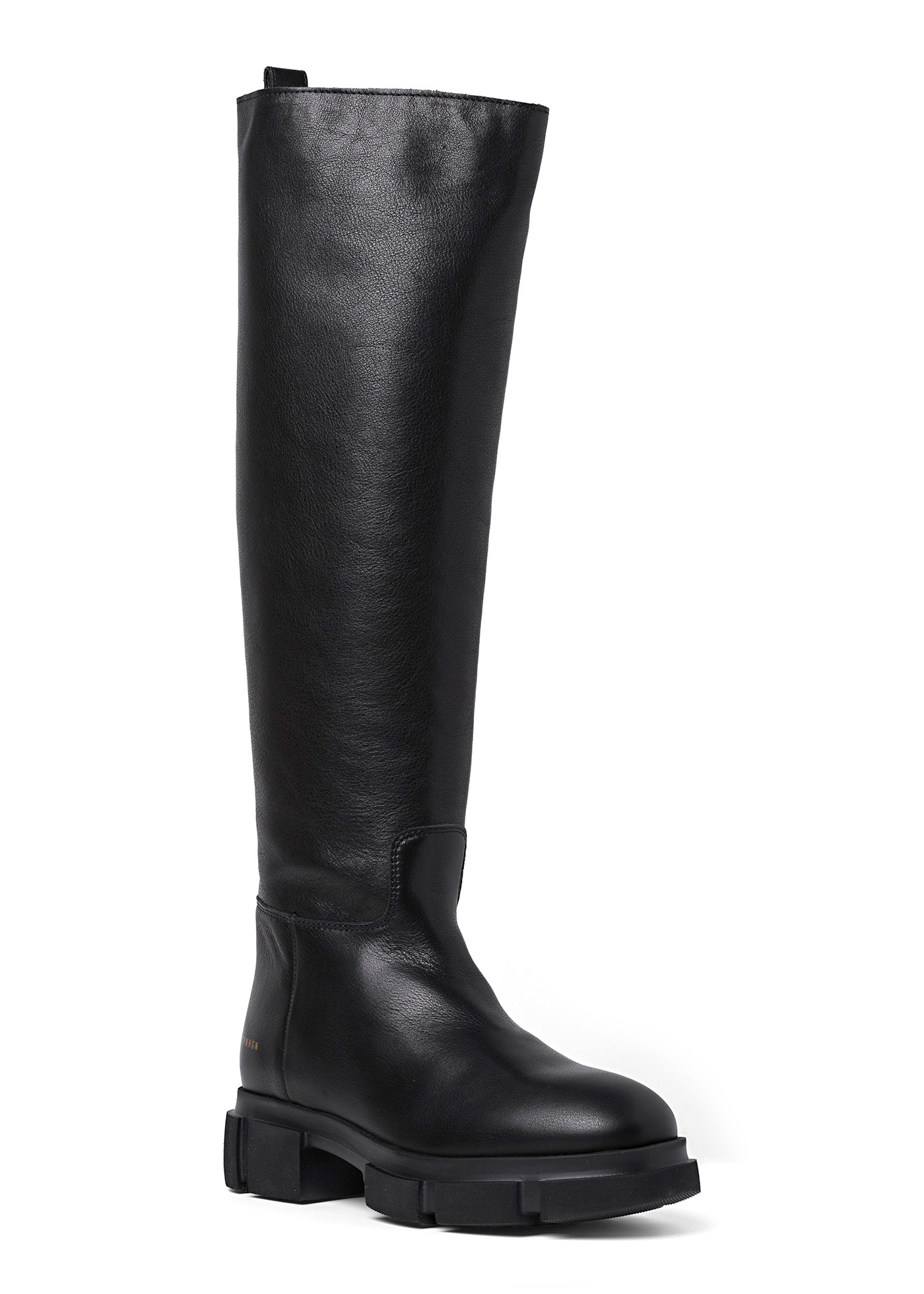 LEATHER BOOT WITH CHUNKY SOLE image number 1