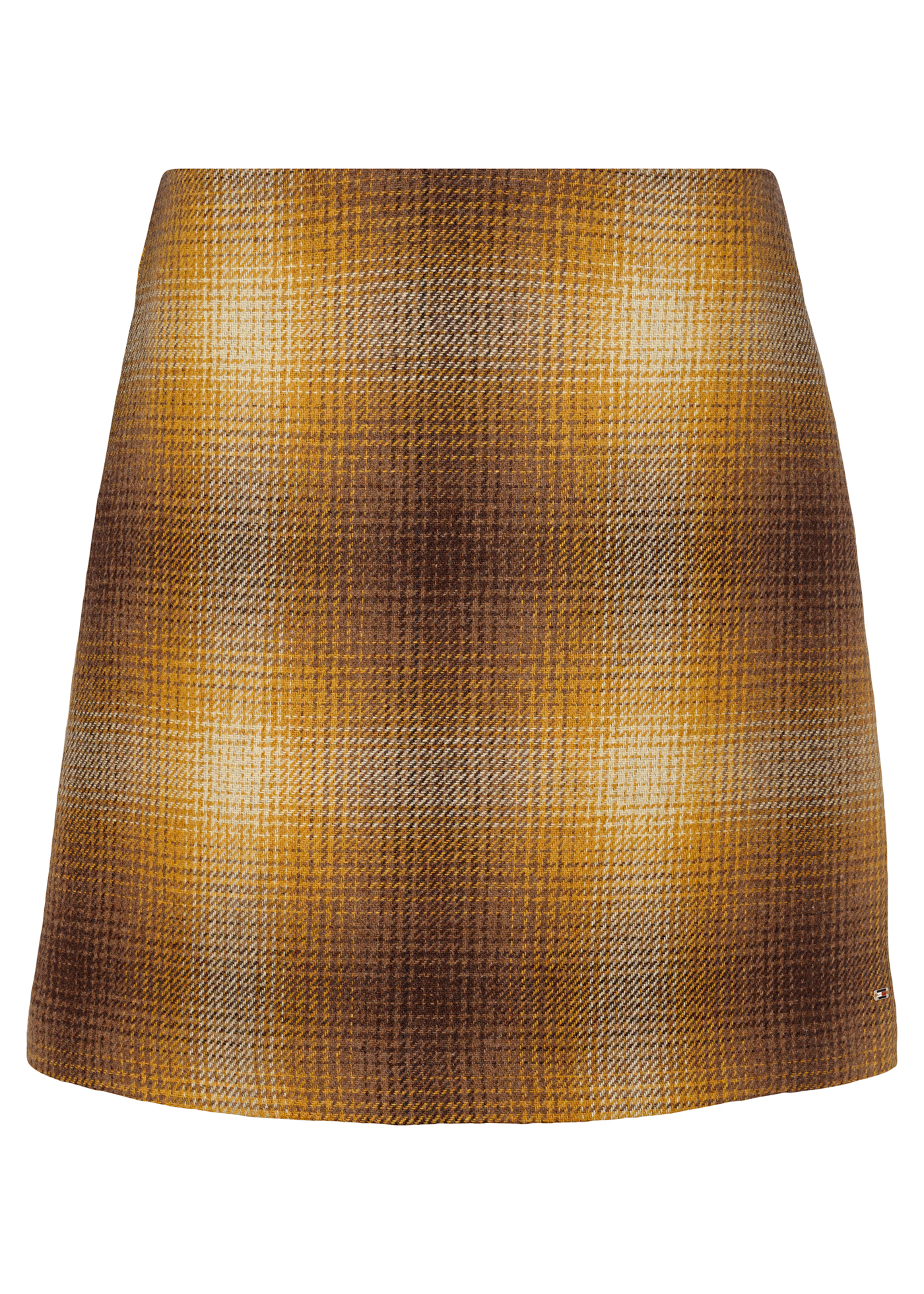 WOOL SHADOW CHECK SHORT SKIRT image number 0